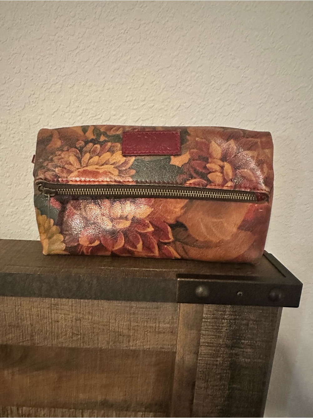 Patricia Nash Floral Leather clutch or Cosmetic Pouch - Multicolor